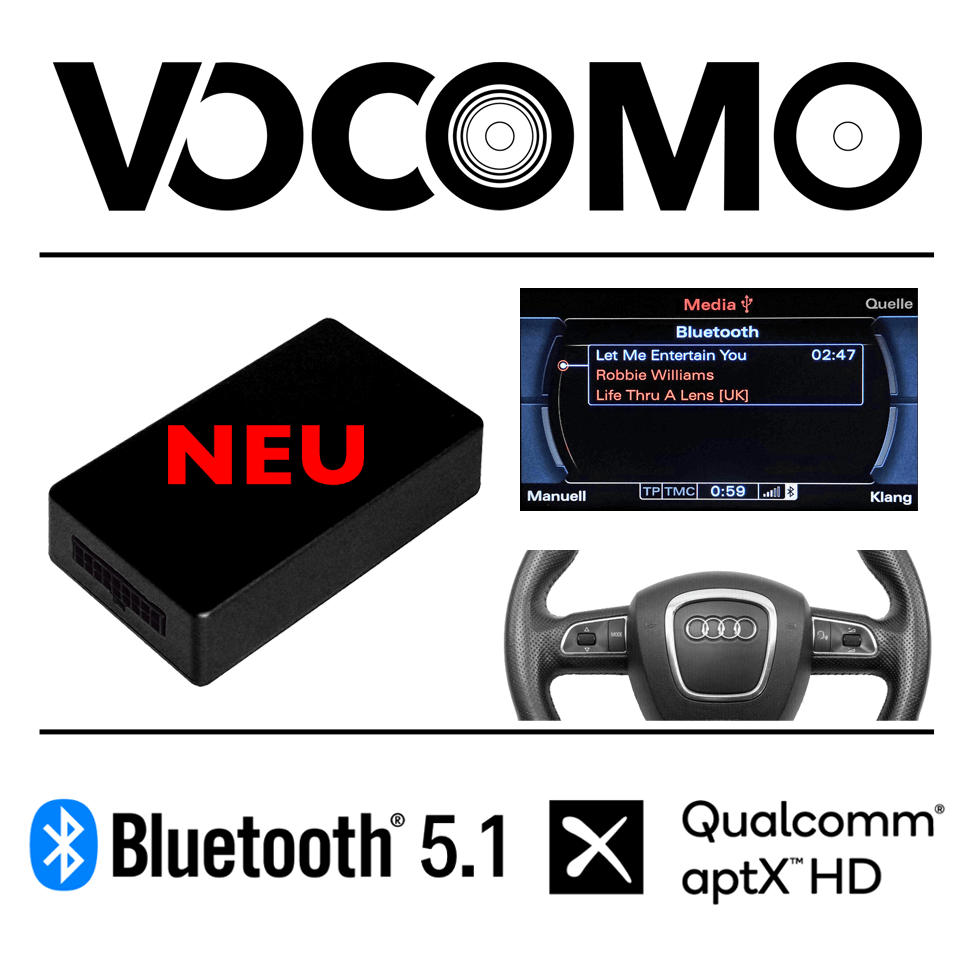 VOCOMO - Bluetooth handsfree car-kit BMW, VW, Mini, Ford, Opel